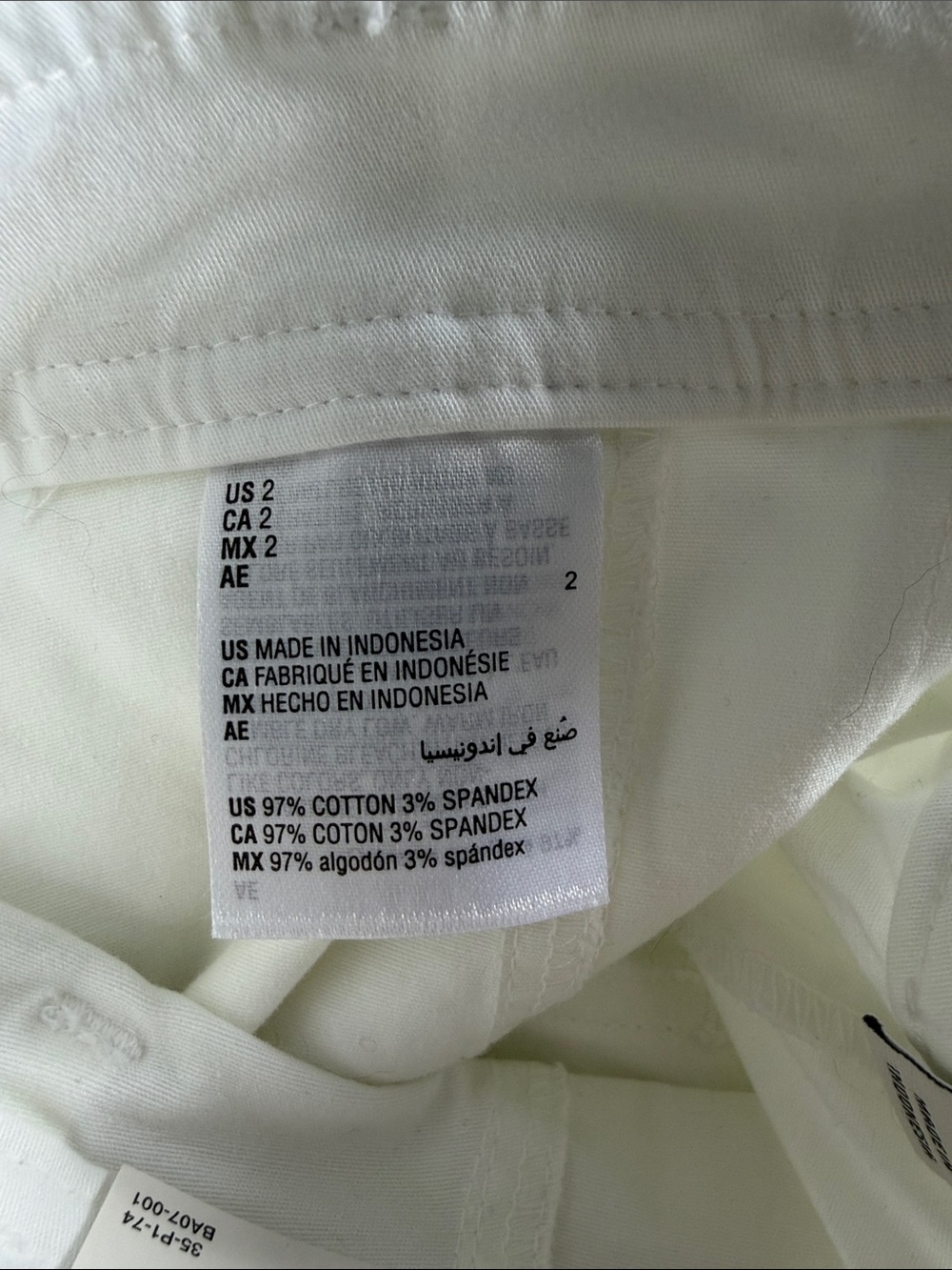 ON 34th Tapered Ankle Cargo Pants - White Utility Style Size 2 - Picture 4 of 4
